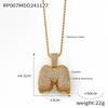 Elegant European-Style Necklace: Women's 26-Letter Diamond-Inlaid Copper Pendant on Titanium Steel Clavicle Chain