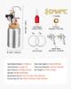 Spray Paint Pressure Pot, 2 L Pressure Pot Paint Sprayer, 1.8mm + 3mm Two Spray Guns Central Pneumatic Sprays Gun with Two 3 m Hoses for Furniture,