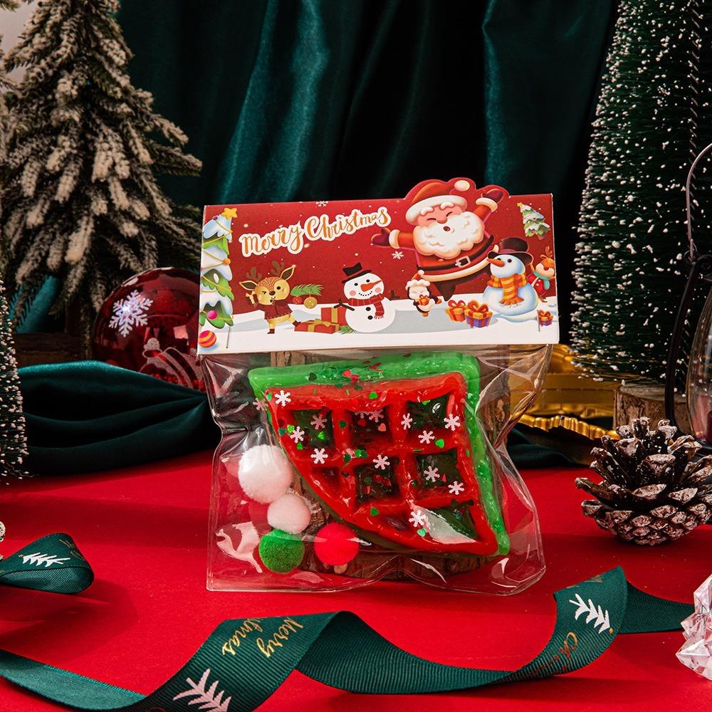 Waffle Christmas Fidget Doll Soft Pinch Food Series Toy Novelty Cat Paw Squeeze Toy  Festival