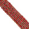 Oval Faceted Gold-Edged Glass Crystal Rice Beads for Jewelry Making
