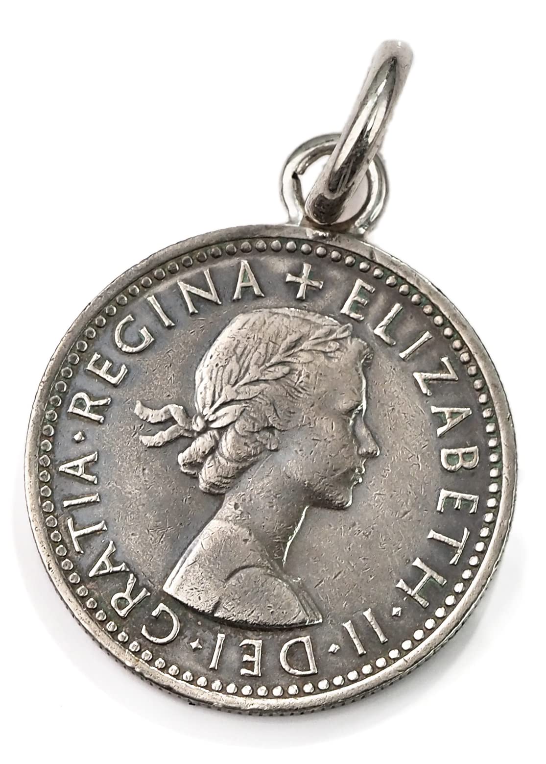 

Name Necklace Coin Reversible Pendant Top Only UK [2PIECES] pe1926-11 [Brand Men s ((11) (6 pence))