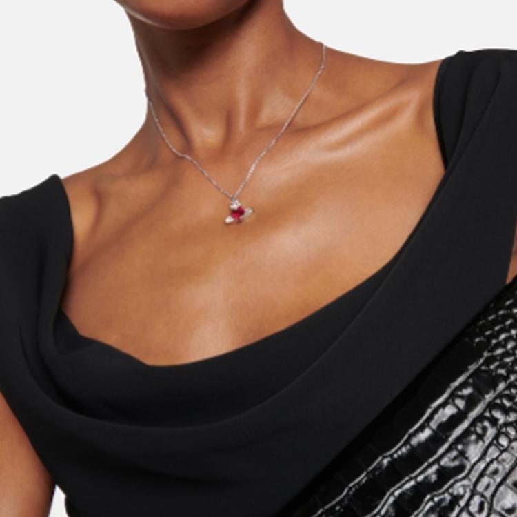 Vivienne Westwood Ariella Embellished Silver Necklace Unisex necklace 630203Y02P274