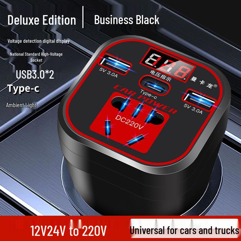 High Power Car & Truck Inverter 24V/12V To 220V Multifunctional Charging Converter