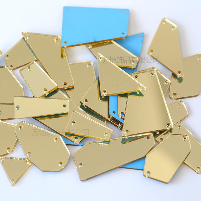 Acrylic Hand Seam Drill, Flat Bottom Special-Shaped Mirror Diy Clothing Decoration Jewelry Mirror Accessories Seam Drill