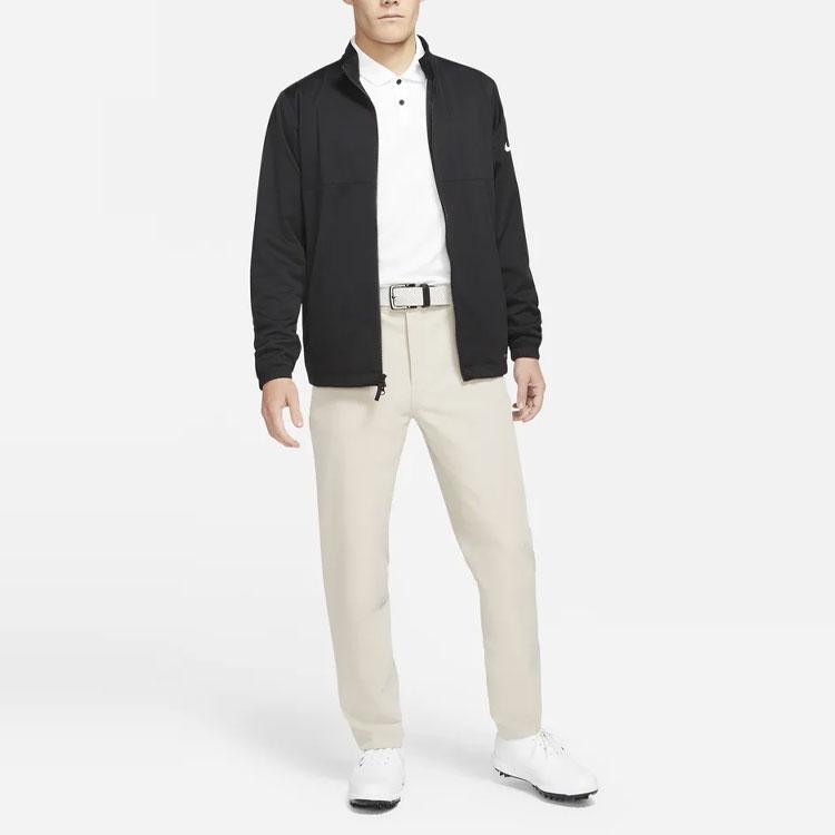 Nike Solid Casual Stand Collar Jacket Men Outerwear Black DA2868-010