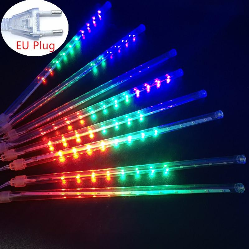 

Світлодіодний світлодіодний ліхтар метеоритного дощу EU Plug 30/50 см. Святкові струнні вогні. Декор казкового саду. Зовнішня світлодіодна вулична гірлянда. Різдвяні прикраси EU Plug&30cm-8Tubes