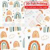 2pcs, 2D FLAT PRINTING Curtains (Without Rod) Rainbow Bliss Holiday Printed Curtains Versatile Fabric Curtains Decorations