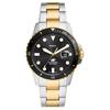 Relógio de Pulso BLUE DIVE Movimento a Quartzo Pulseira de Aço Inoxidável 42mm Mostrador Preto Relógios Masculinos 100m à Prova d'Água FS6031