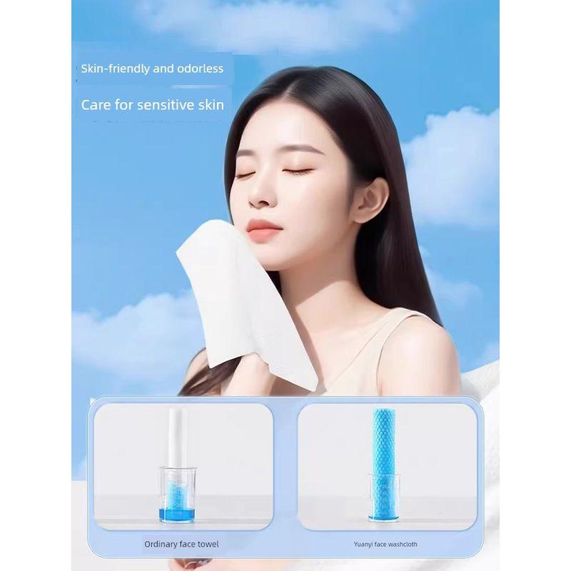 Disposable Face Towels, Pure Cotton, Special for Beauty Salons, Large Roll Cotton Soft Towels, 100% Cotton Cleansing Towels, Thickened and Enlarged