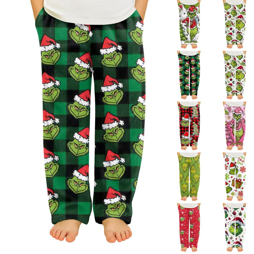 Fashionable Children's Versatile Print Pocket Casual Pants