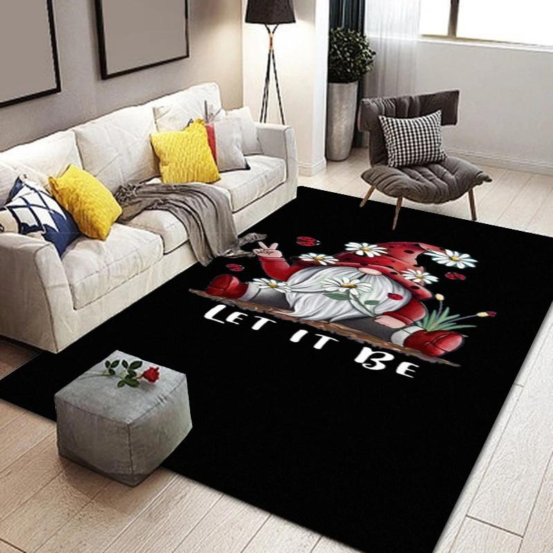 C-Christmas dwarf print carpet yoga mat bedroom decoration carpet living room bathroom decoration floor mat birthday gift