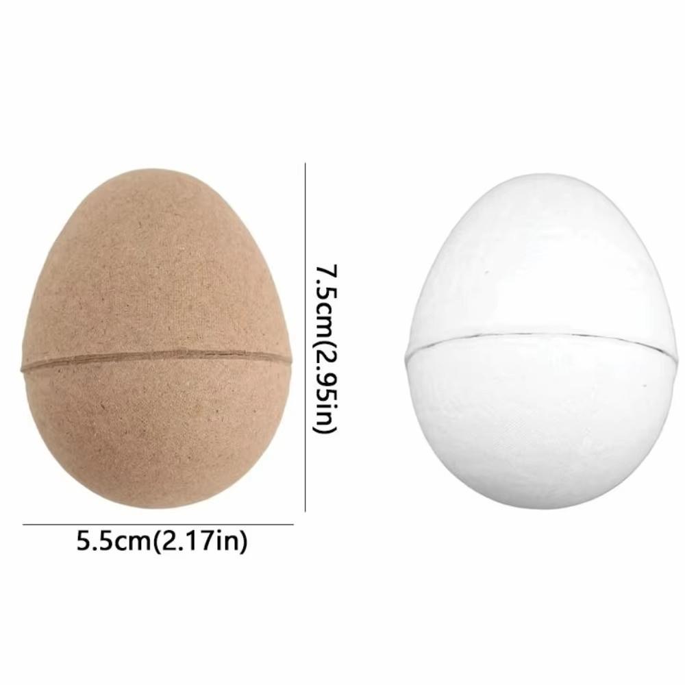 1/5PCS DIY Crafts Paintable Easter Eggs Blank EcoPaper Material Fillable Paper Eggs Blank Paintable Durable Cardboard