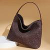 New Hand-Woven Matte Armpit Bag Large-Capacity Commuter Bucket Bag Fashionable Versatile Shoulder Messenger Bag