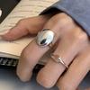VENTFILLE 925 Sterling Silve Geometry Smooth Ring for Women Punk Minimalism Personality Open Versatile Jewelry Ins Gift Dropship