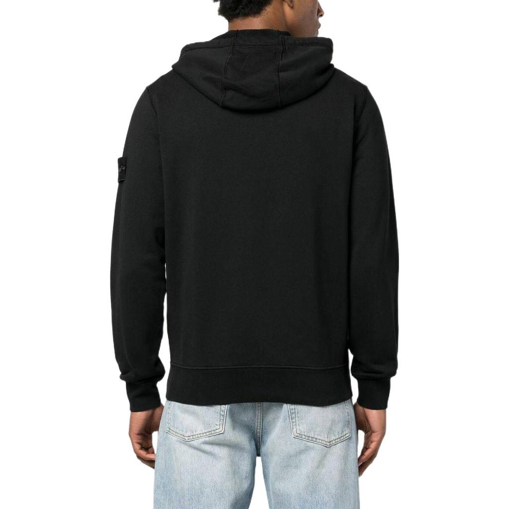 Stone Island Ss23 Solid Color Logo Micro Badge Hooded Sweatshirt Unisex Sweatshirt Black 101564251-V0029