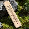 Wooden Thermometer Wall Mounted Thermometer Analog Thermometer Natural Material