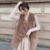 Lamb wool imitation fur vest autumn and winter women's new Korean version medium and long lamb wool vest jacket