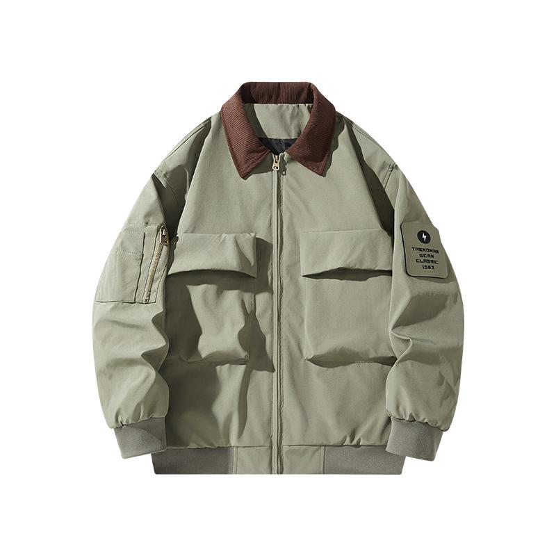 American Retro Workwear Baseball Jacket Loose Hunting Suit Pilot Jacket