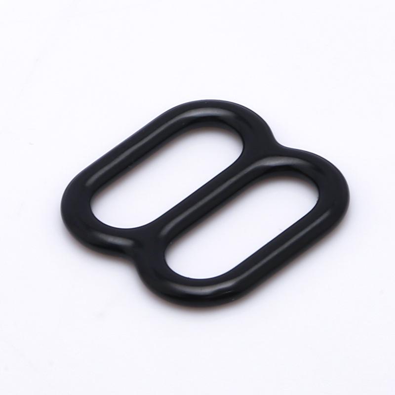 Rubber-Coated Alloy Bra and Swimsuit Strap Adjustment Buckles with O-Ring.