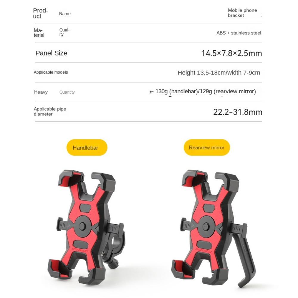 Adjustable Bicycle Cell Phone Bracket Non-slip 360 Rotatable Bike Phone Holder  Motorbike