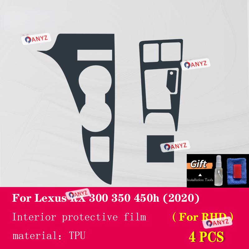 For Lexus RX 300 350 H 2016- Car Interior Center Console Transparent TPU Protective Film Anti-scratc Repair Film Accessories