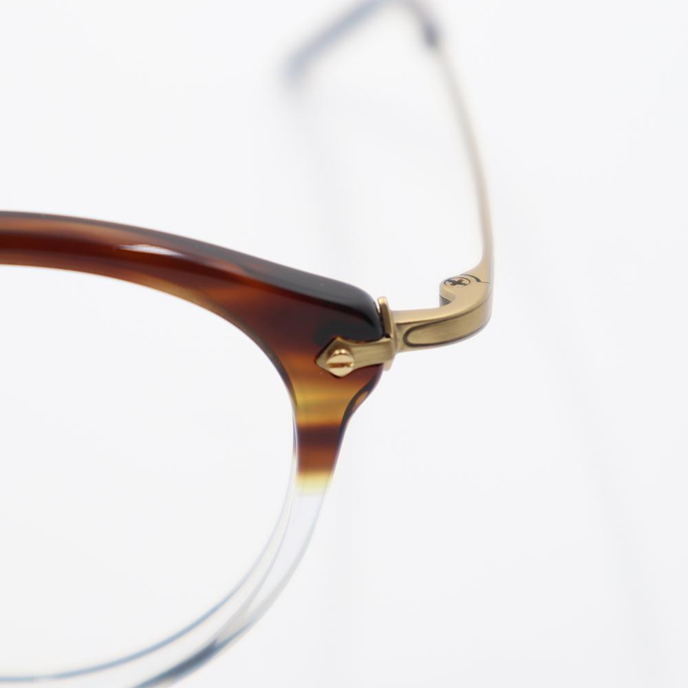 Alloaiweeo [Alo:Ctzen] Venezia Classic Combination Eyeglass Frame Ci9712B 1814G Two-Tone Brown Clear/Gold