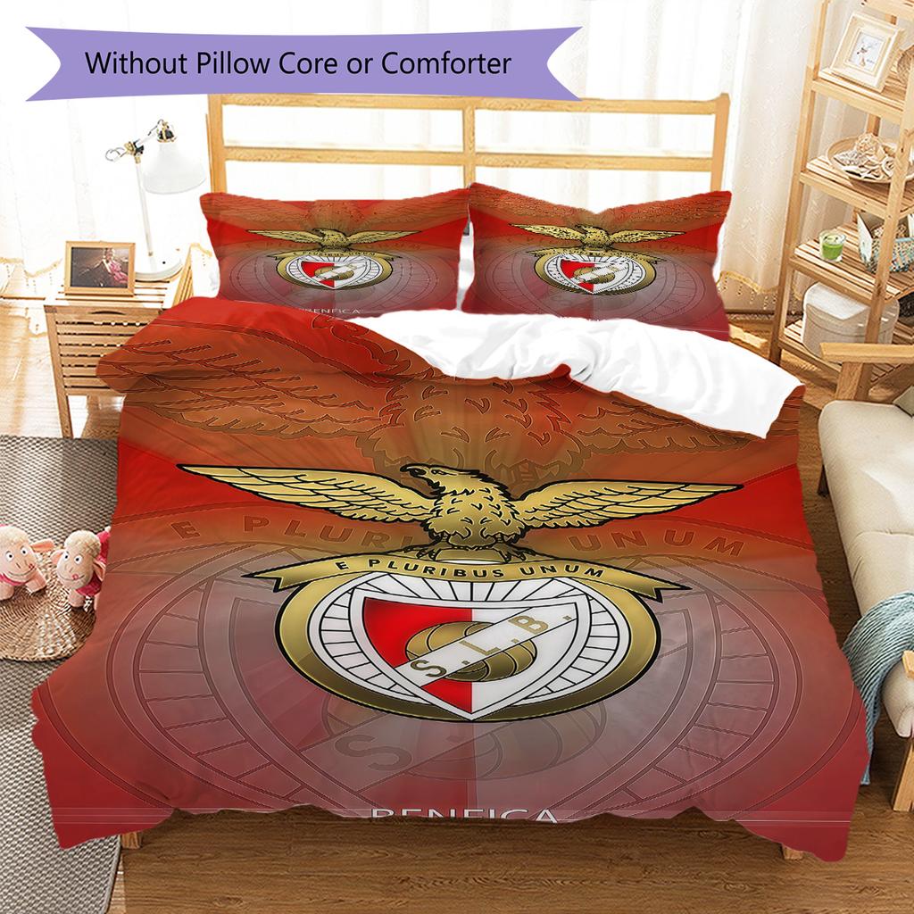 S.L. Set Copripiumino Trapuntato Benfica Copripiumino Federa Decorazione per la Casa Regalo di Compleanno (1 * copripiumino + 2 * federa, senza nucleo)