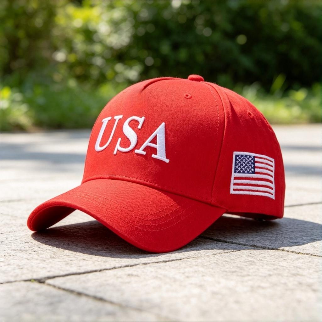 USA Flag Embroidered Baseball Caps Men's and Women's Outdoor Sports Event Casual Baseball Caps, Casual and Fashionable