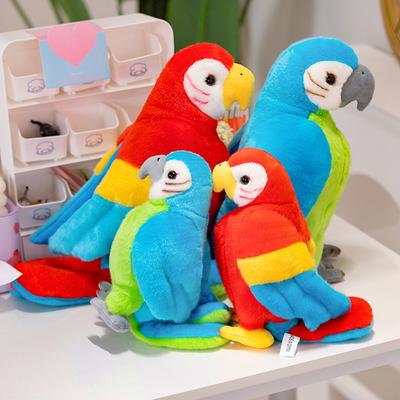 1 Stück 25/35 cm Lebensechter Papageien-Stofftier Spielzeug Süße Ara Puppe Cartoon Stoffvogel Tier Stoffpuppe Geburtstagsgeschenk für Kinder Heimdekoration