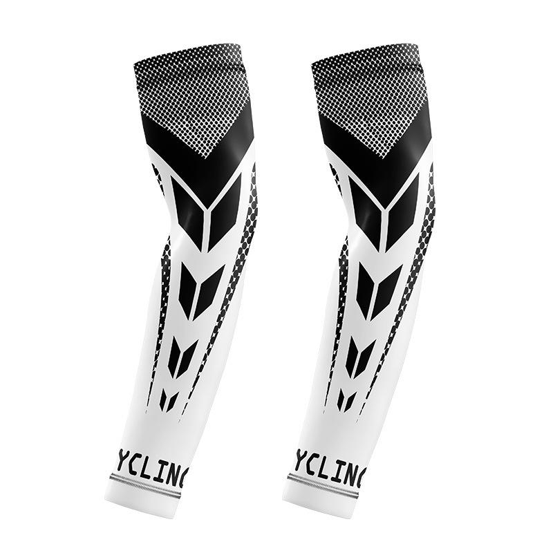 

1Pair Arm Sleeves for Driving Cycling Fishing Summer Anti-UV Protection Breathable Sweat Absorbing Durable Ice Silk Arm Cover чёрный