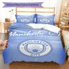 Pure MCFC Pride Bedding Quilt Set Quilt Cover Pillowcase Home Decoration Birthday Gift (1 * Duvet Cover + 2 * Pillowcase, Without Core)