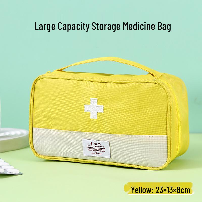 Portable Foldable Travel Medicine Bag - Large Capacity Emergency & Household Storage