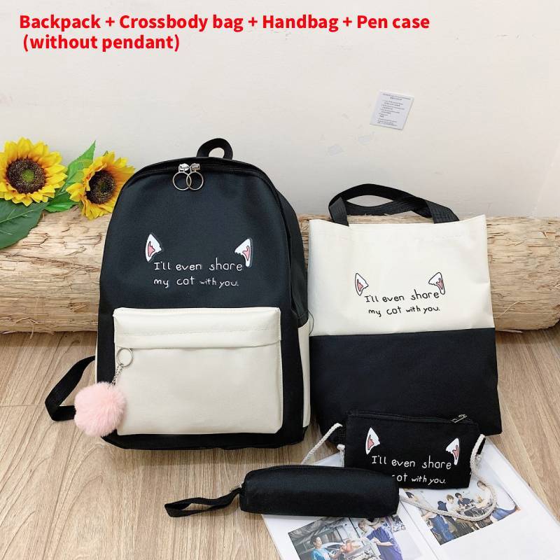 Minimalist Oxford Backpack For Middle School Girls With Waterproof Material And Spinal Protection