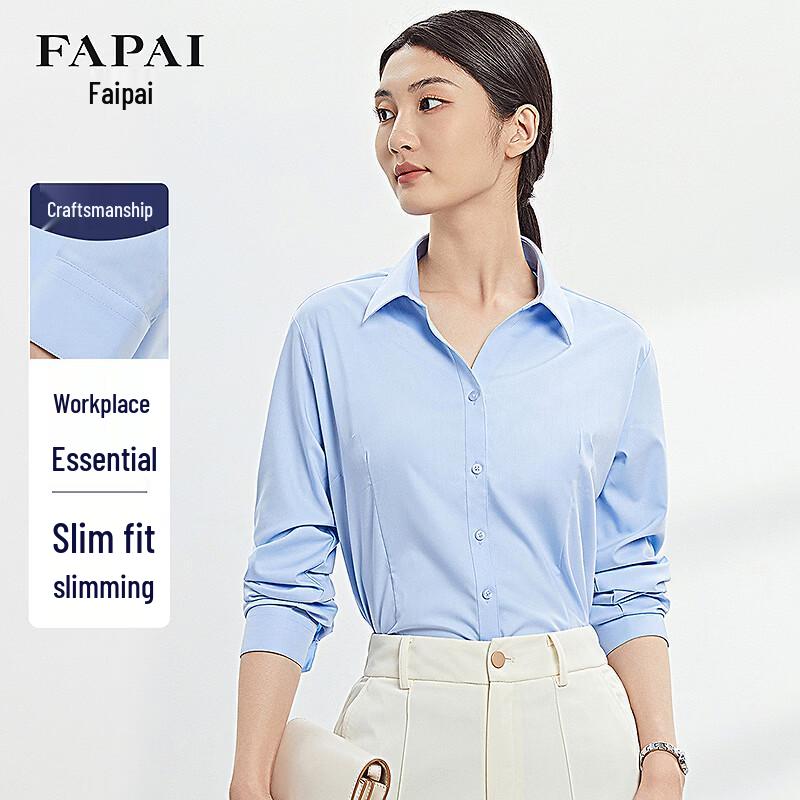 FAPAI Women s Slim Fit Long Sleeve Business Blouse 38