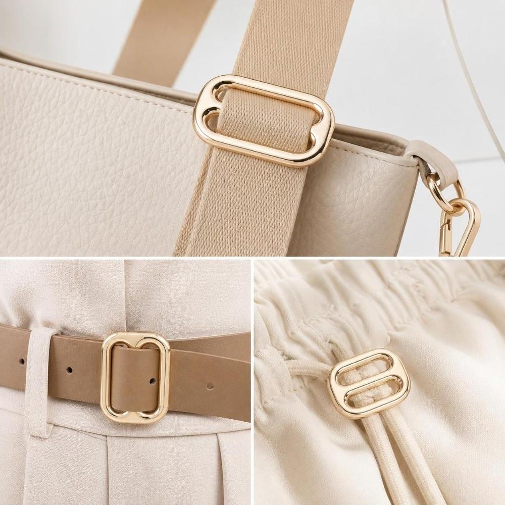 10PCS Flat Shape Strap Keeper Buckle Zinc Alloy Belt Slide Buckle Clothing Accessories