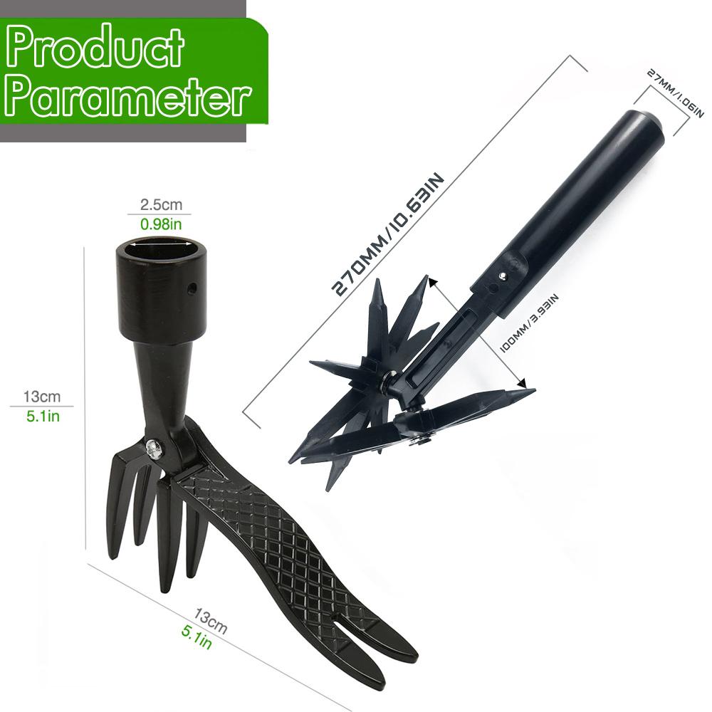 Weeding Grass Loosening Soil Tool Plastic Garden Weed Puller Tool and Garden Tiller Rotary Cultivator Tool Set Gardening Tool