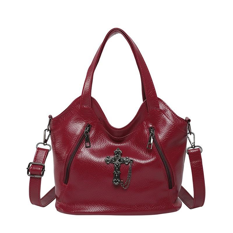 

Large-capacity Commuting Handbag Women s Bag Punk Style Cross Retro One-shoulder Tote