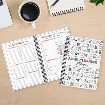 Home Cleaning Schedule Notebook Wear Resist Annual Cleaning Checklist Multifunction Yearly Cleaning Planner for Home Decor