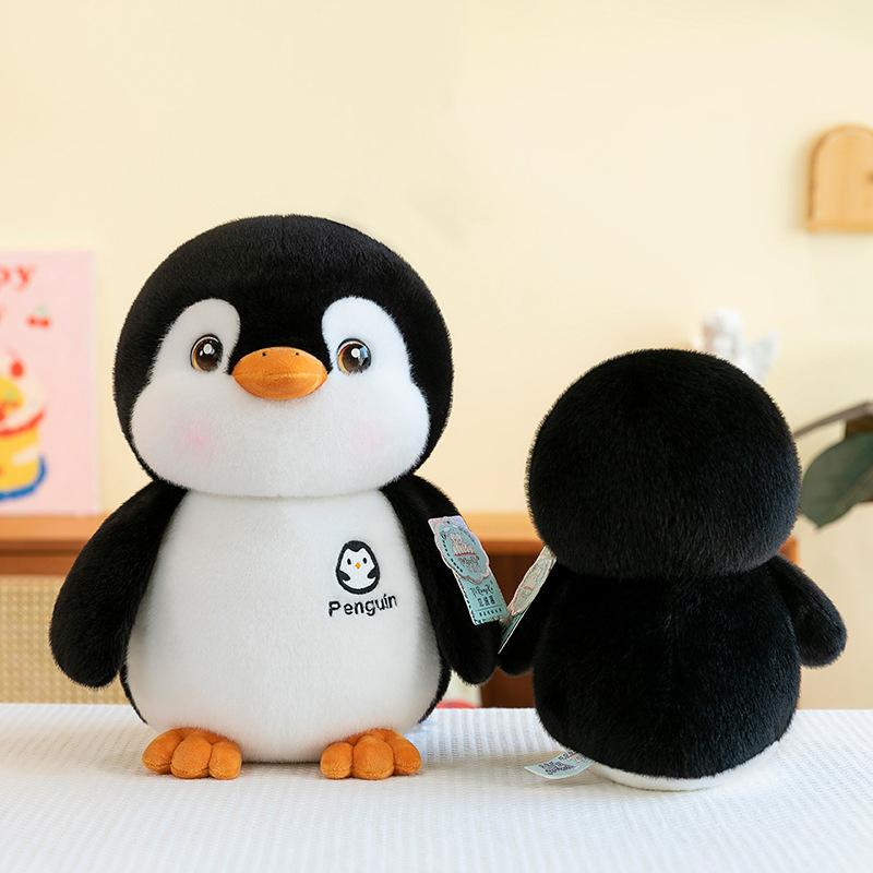 25/30/40Cm Soft Fat Penguin Plush Stuffed Toy Cute Black Penguin Fur Doll Toy Home Decoration Toy Children Birthday Gift