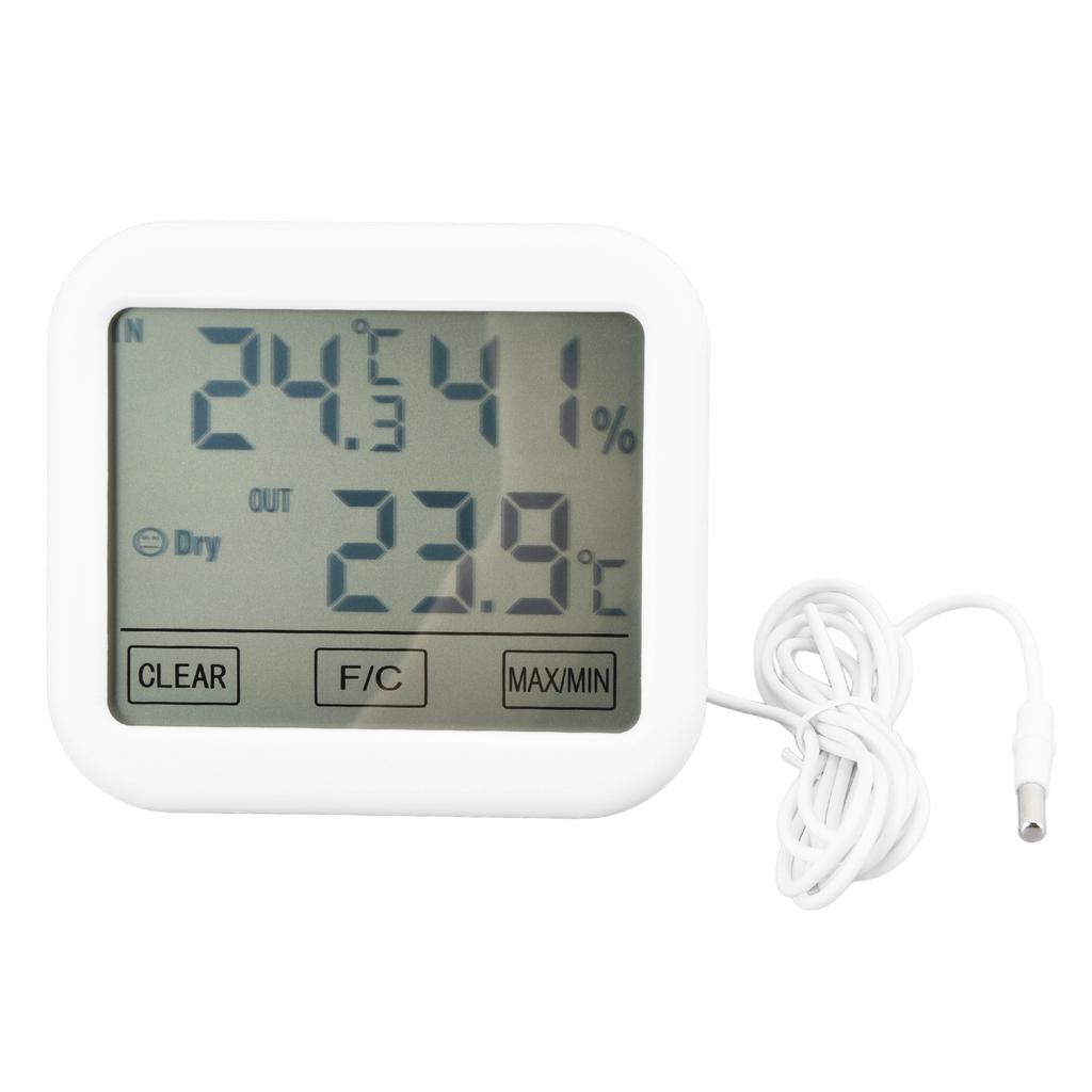 Thermometer Hygrometer Touch Screen Temperature Humidity Gauge for Home Office