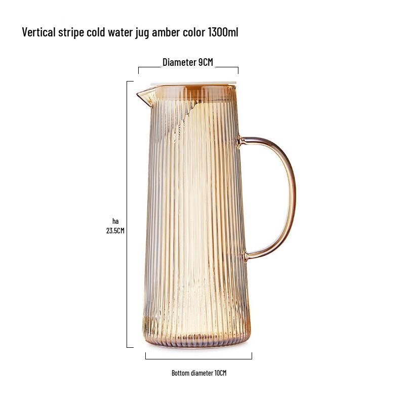 

Скляний глечик для холодної води Chang Baosen у смужку