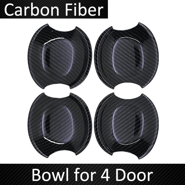 Black Carbon Fiber Handle Or Chrome Side Door Cover Trim Set for Mazda 5 Premacy 2004~2018 Car Accessories 2005 2006 2007