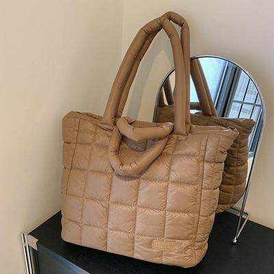 Luxury Women Quilted Space Cotton Crossbody Shoulder Bag Versatile Padded Winter Large Capacity HandBag