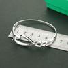 Minimalist Women's 925 Silver Bracelet 3.5MM Open Bangle Fashion Party Body Jewelry Anniversary Gift