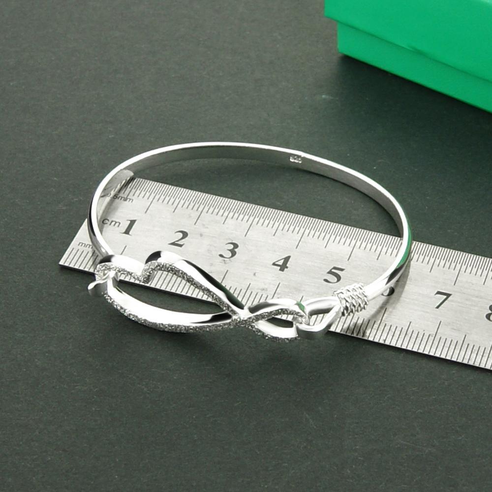 Minimalist Women's 925 Silver Bracelet 3.5MM Open Bangle Fashion Party Body Jewelry Anniversary Gift