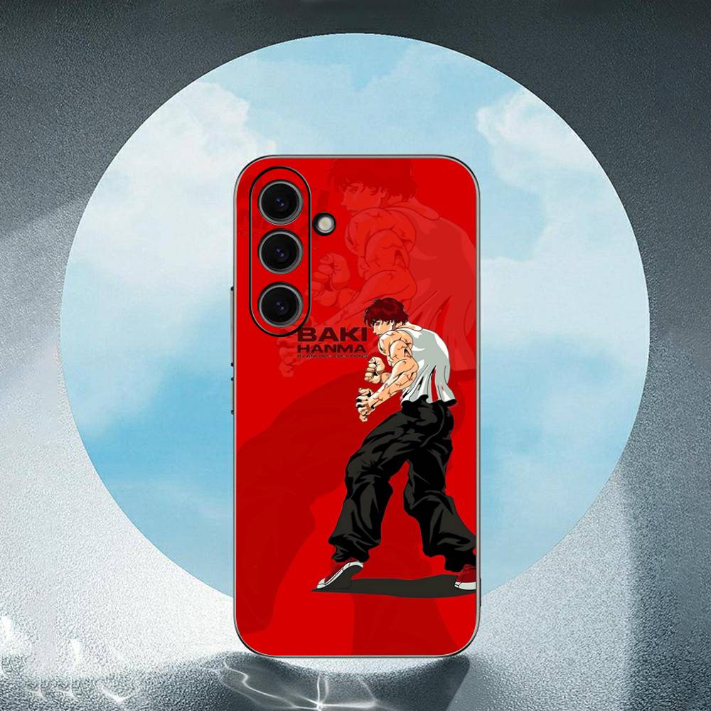 Baki H-Hanma Anime For Samsung Galaxy S23 S24 S25 Ultra S22 Plus S21 Black Soft Case Waterproof Soft Case