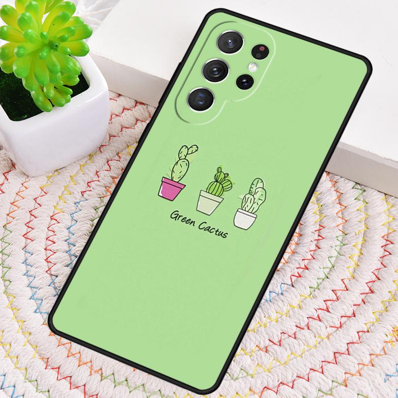 Candy Color Patterned Cactus Dinosaur Printing Phone Case for Samsung Galaxy note 10 pro S26 Ultra S23 S24 FE S21 S22 PLUS Cover