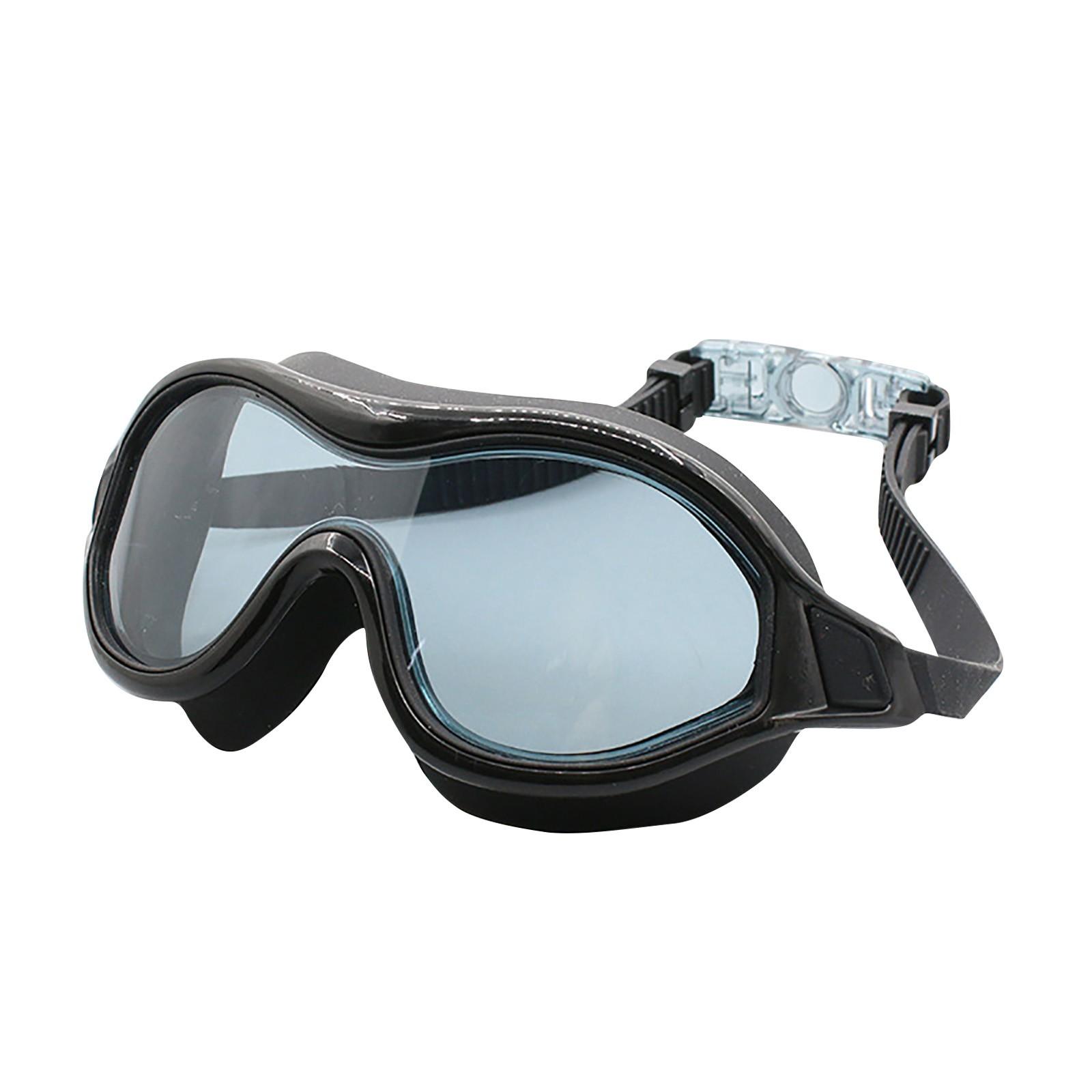 

Силиконовые очки для плавания в большой оправе для взрослых HD Прозрачные противотуманные водонепроницаемые очки для плавания One Size