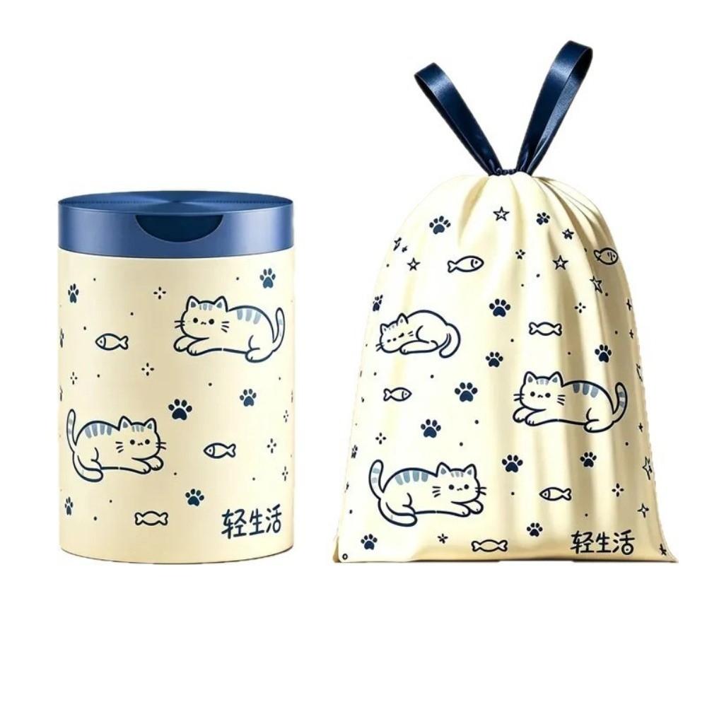 50Pcs/Roll Cartoon Printed Disposable Garbage Bags Tear-Free Plastic Cleaning Bags Kitchen