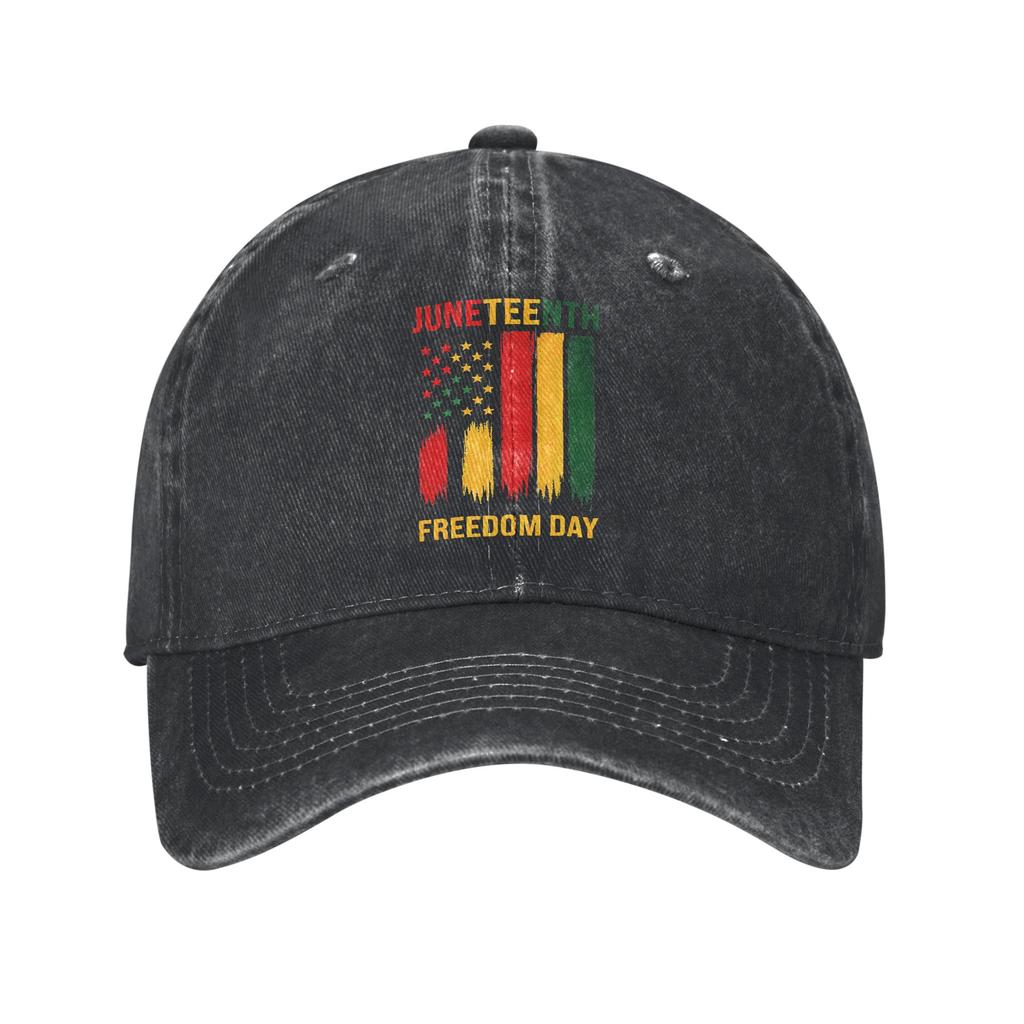 Juneteenth Black History Baseball Caps Vintage Distressed Denim Headwear Unisex Women Outdoor Activities Adjustable Caps Hat